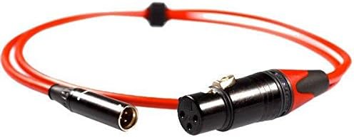 Pro מיקרופון עופרת 3 פינים XLR נקבה עד מיני XLR זכר של 3 פינים [10M שחור]